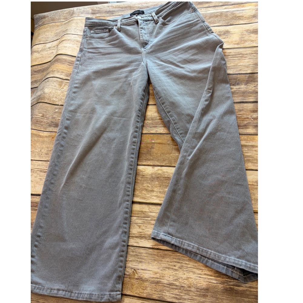 Banana Republic Wide Leg Crop High Rise Jeans Size 30/10 Grey/Blue Modern
